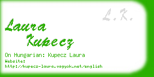 laura kupecz business card